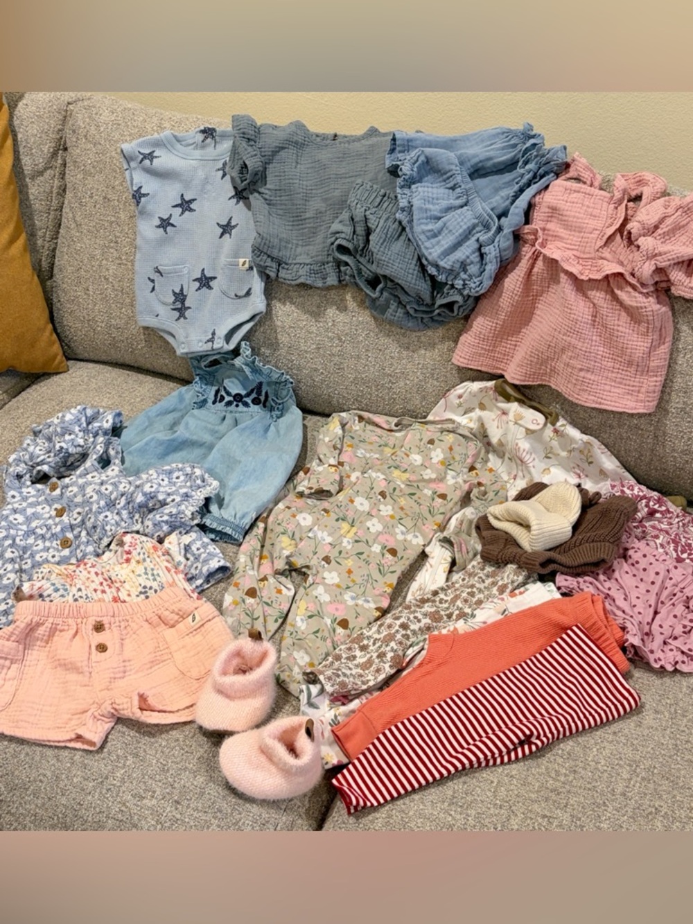 3-6M 24PC Easy Peasy/Rabbit Bear and More Baby Girl Separates Bundle